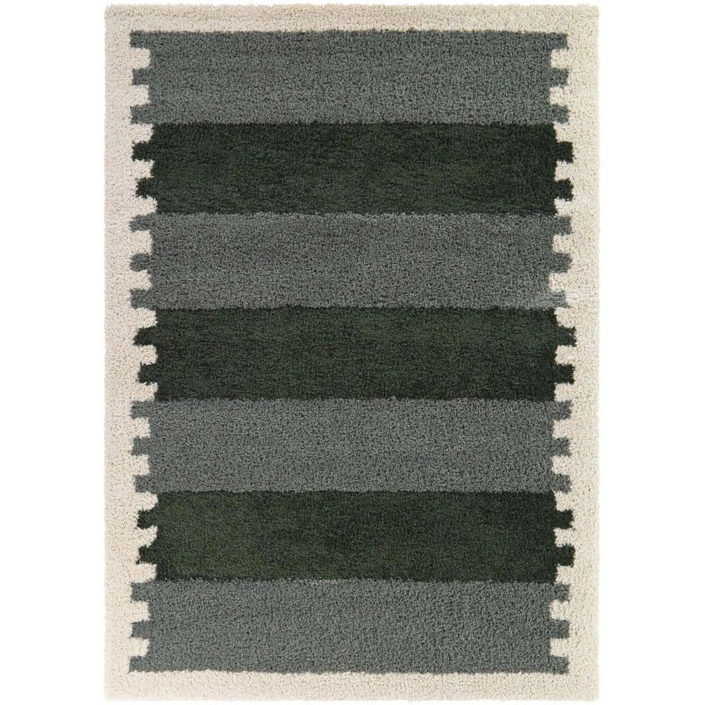 BALTA Caproni Grey 7 ft. 10 in. x 10 ft. Striped Area Rug 52442494. ...