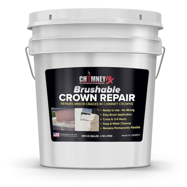 CHIMNEYRX 1 Gal. Brushable Chimney Crown Repair, Coverage: 40 sq. ft. per gallon