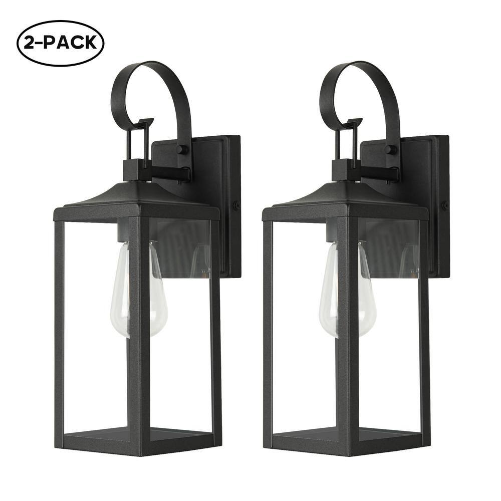 Hukoro Castle 1-Light 16 In. Outdoor Wall Light With Matte Black Finish ...