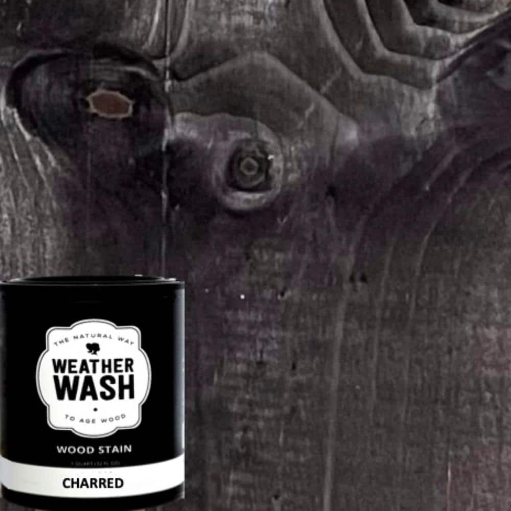 WEATHER WASH 1 gal. Charred Aging Interior Wood Stain 1502 The Home Depot