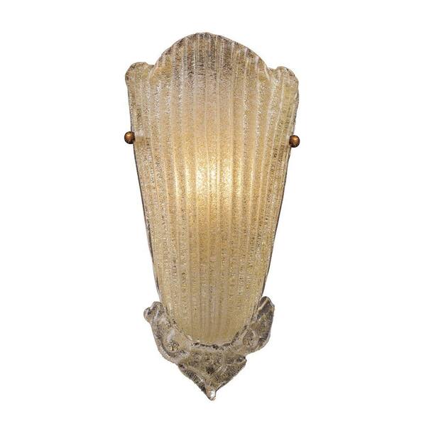 Titan Lighting Providence 1-Light Antique Gold Leaf Sconce