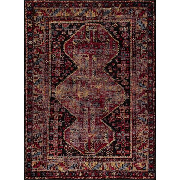 Concord Global Trading Diamond Antique Black 7 ft. x 9 ft. Area Rug