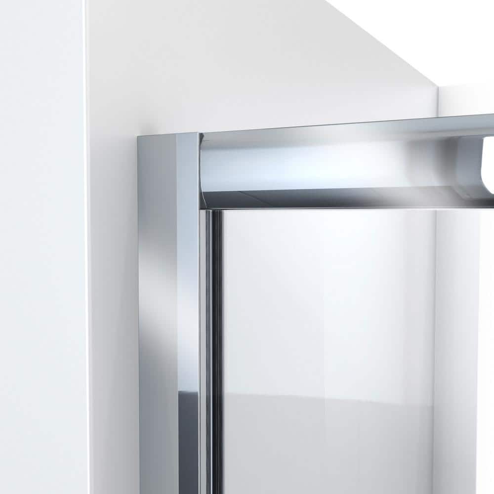 Levantine 56-60 x 72 Chrome Semi-Frameless Sliding Shower Door