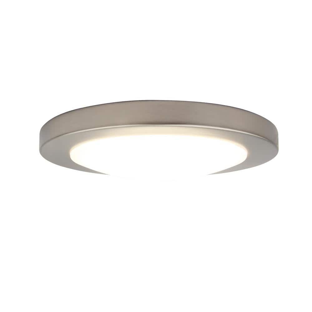 Brushed Nickel 7" LED Disk Light for Indoor/Outdoor Ceiling