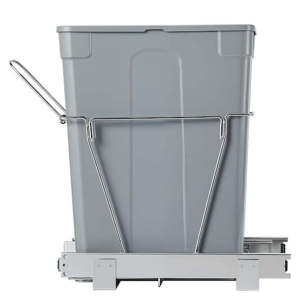 35QT. Pullout Trash Can for Kitchen Cabinet, Under Sink Bin with Full Extension Slides & Handle, Under Mount Design