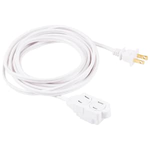 15 ft. 2-Wire 16-Gauge Polarized Indoor Extension Cord, White