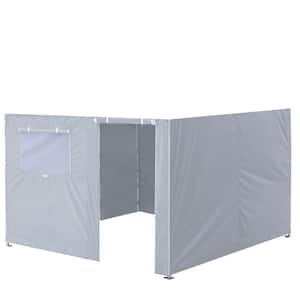 Series 10 ft. x 10 ft. Gray Pop-up Canopy Tent with 4-Zippered Sidewalls