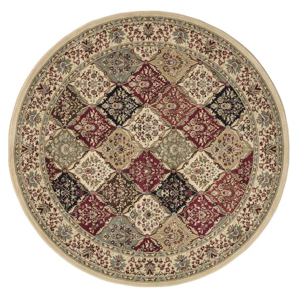 Concord Global Trading Ankara Bakhtiar Ivory 5 ft. Round Area Rug