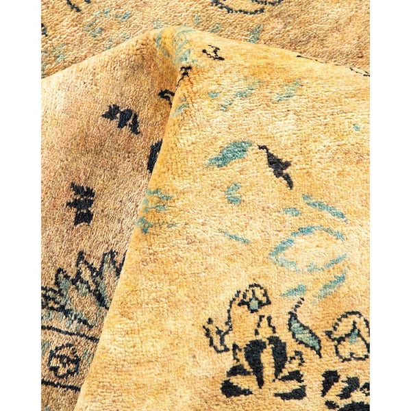 Mogul Beige 12 ft. x 18 ft. Oriental Wool Indoor Area Rug