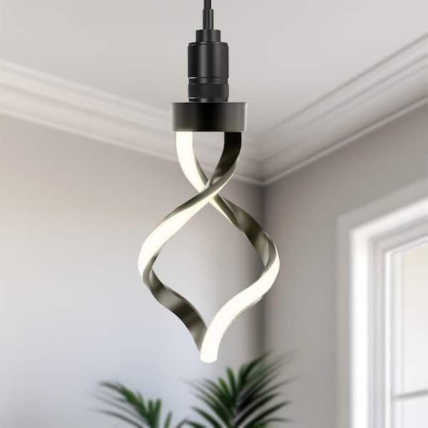 60-Watt 1-Light Socket Matte Black Industrial Style Pendant Light Plug In & Hardwire Fixture (No Bulb or Shade Included)