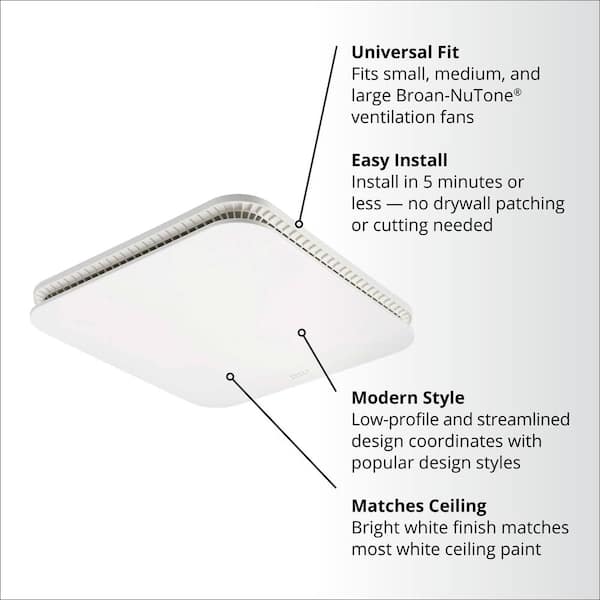 Broan Nutone Universal Cleancover, Are Bathroom Ceiling Fans Universal
