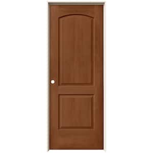 30 in. x 80 in. Caiman 2 Panel Right-Hand Hollow Core Hazelnut Stain Molded Composite Single Prehung Interior Door