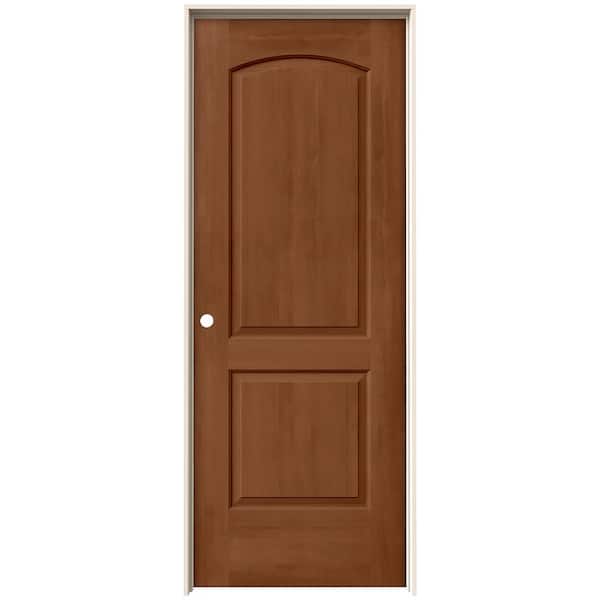 24 in. x 80 in. Caiman 2 Panel Right-Hand Solid Core Hazelnut Stain Molded Composite Single Prehung Interior Door