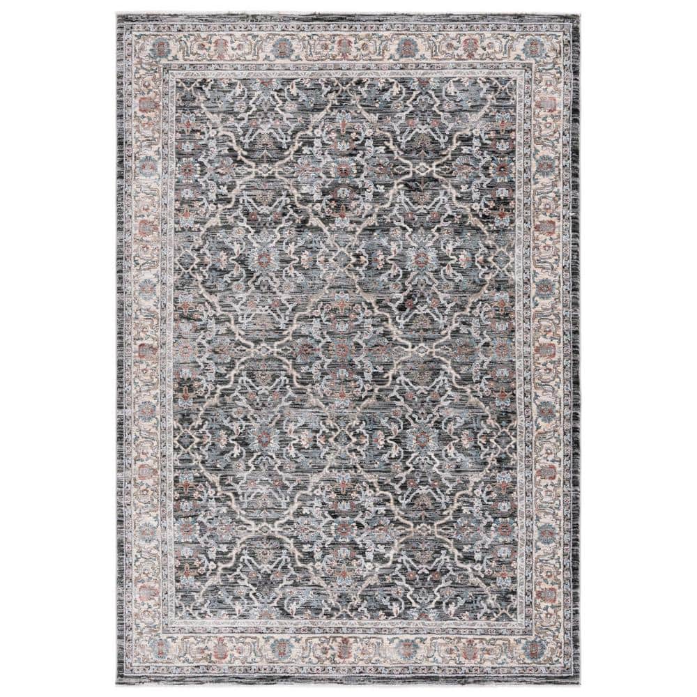 Artifact Charcoal/Gray 4 ft. x 6 ft. Border Floral Ornate Area Rug price history on PriceWatchPro