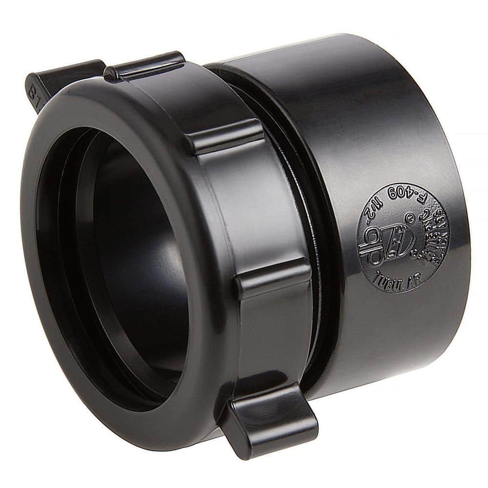 1-1/2 inch Black PVC P-Trap with Threaded Adapter