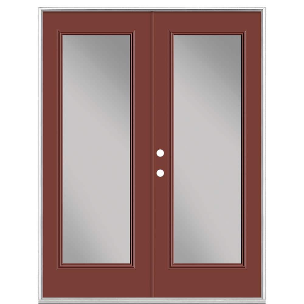 60 in. x 80 in. Red Bluff Steel Prehung Right-Hand Inswing Full Lite Clear Glass Patio Door in Vinyl Frame, no Brickmold price history on PriceWatchPro
