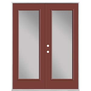 60 in. x 80 in. Red Bluff Steel Prehung Right-Hand Inswing Full Lite Clear Glass Patio Door in Vinyl Frame, no Brickmold