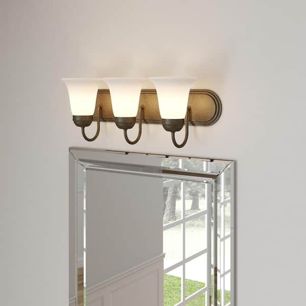 Thomas Lighting Homestead 3 Light, Colonial Bathroom Vanity Lights