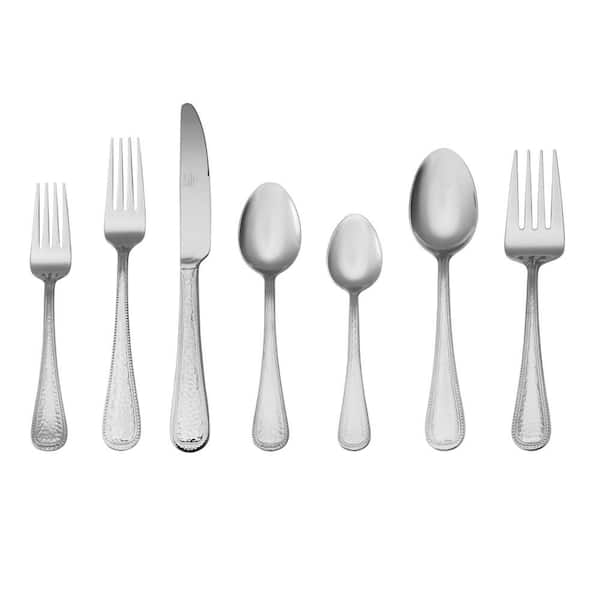 Gourmet Basics by Mikasa Satin Symmetry 42-pc Flatware Set, Service for 8, Stainless Steel, 18/0