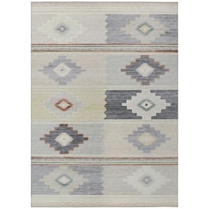 Sonora Ivory 9 ft. x 12 ft. Geometric Indoor/Outdoor Area Rug