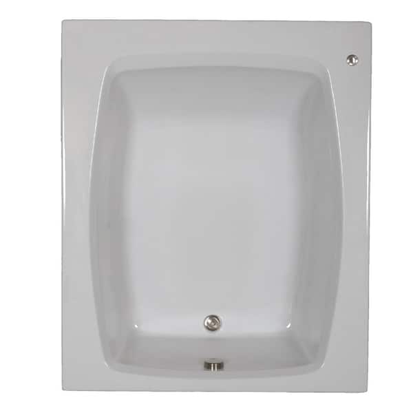 Comfortflo 60 in. Rectangular Drop-In Bathtub in White