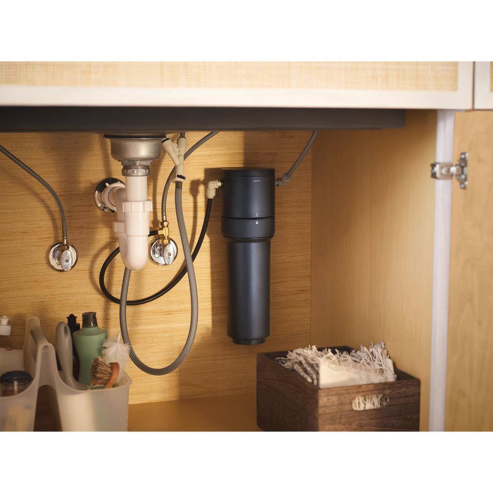 Matte Black Pull-Down Kitchen Faucet with Gold Handle