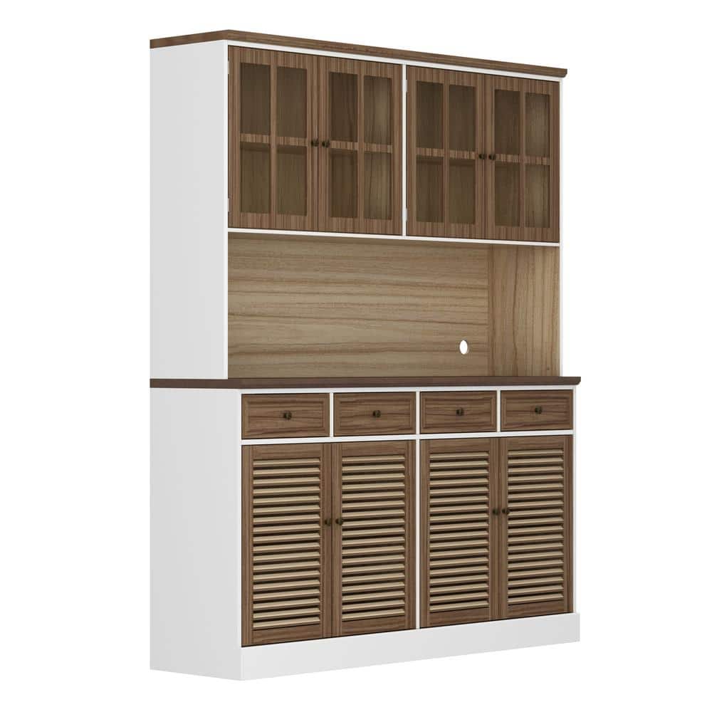 FUFU&GAGA 78.7 in. H Brown Storage Cabinet, Kitchen FUFU&GAGA 78.7 in. H Brown Storage Cabinet, Kitchen