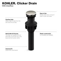 Standard Clicker Drain with Overflow in Vibrant Brushed Nickel