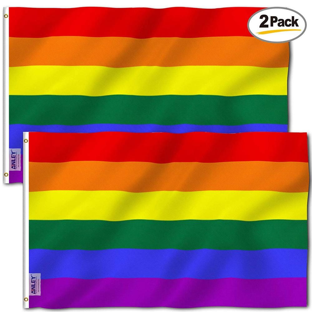 5' x 8' In the Breeze 3691 5 8 Foot Rainbow Grommet Flag with Sewn Stripes 