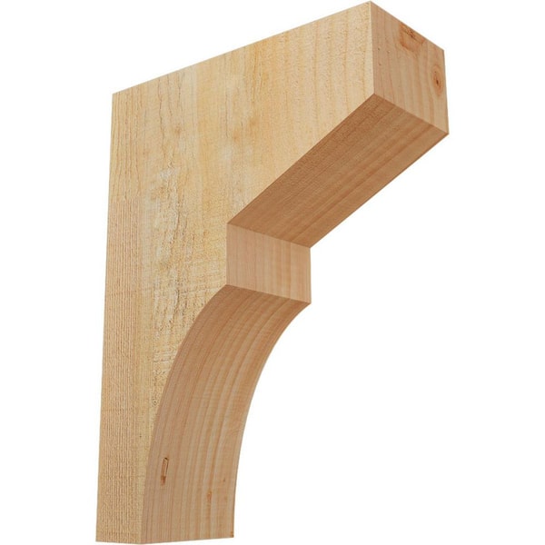 Ekena Millwork 4 in. x 10 in. x 14 in. Douglas Fir Monterey Rough Sawn Corbel