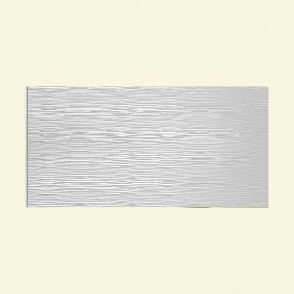 Fasade Waves Horizontal 96 in. x 48 in. Decorative Wall Panel in Gloss White