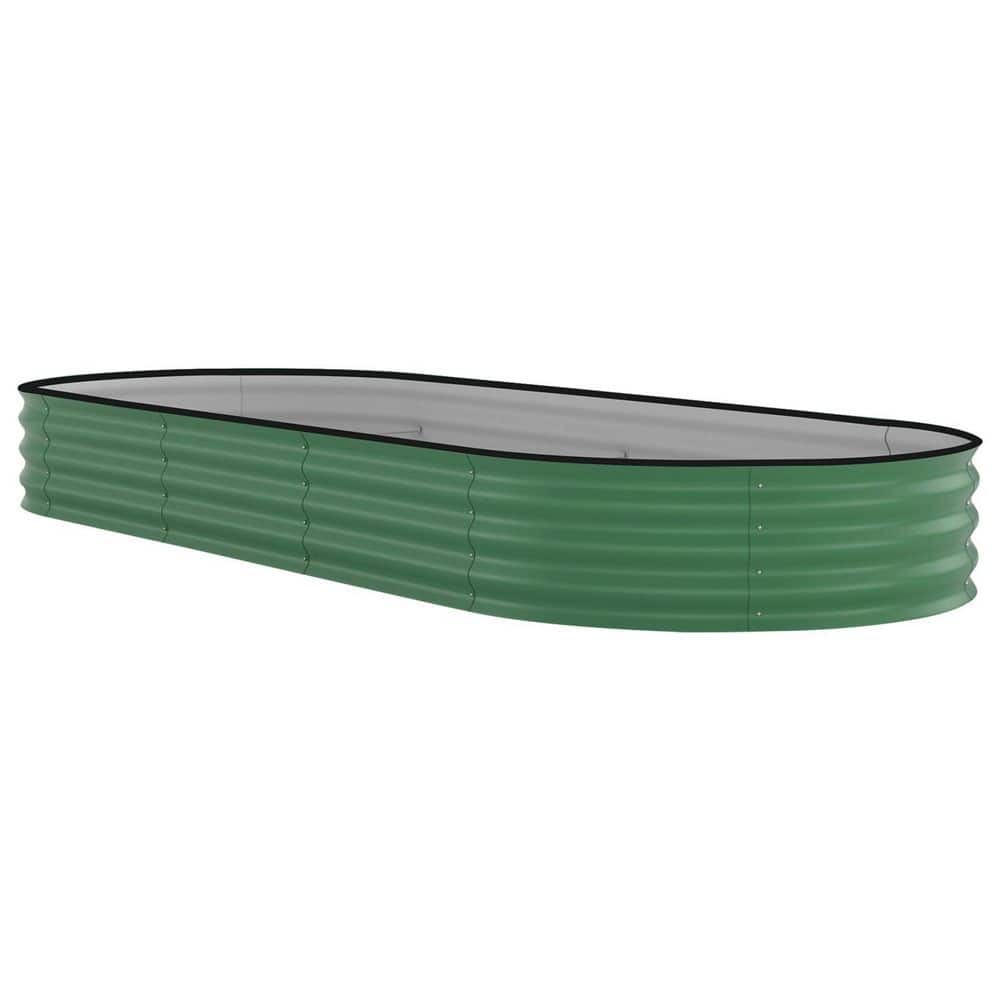 8 ft. x 4 ft. x 1.5 ft. Outdoor Oval Galvanized Steel Green Raised Garden Bed with Open Bottom price history on PriceWatchPro