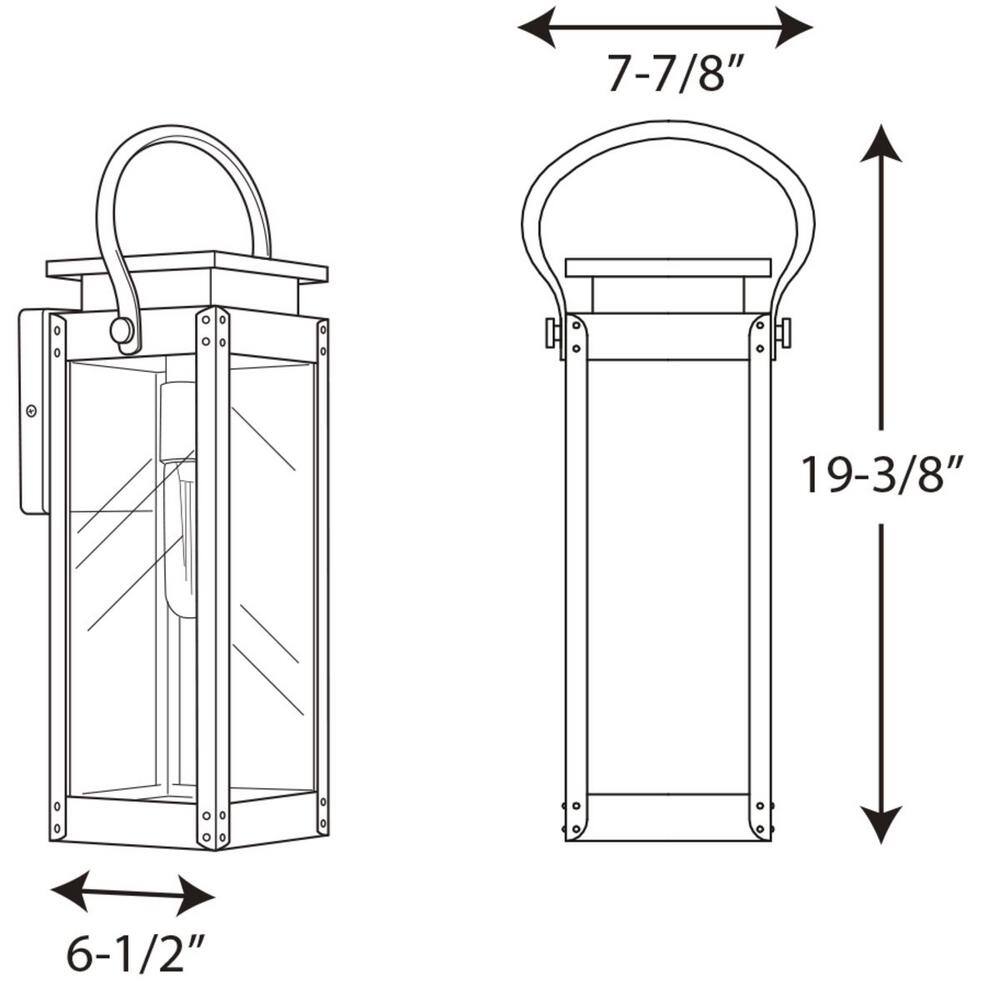 Union Square Stainless Steel Lantern Sconce with Clear Glass