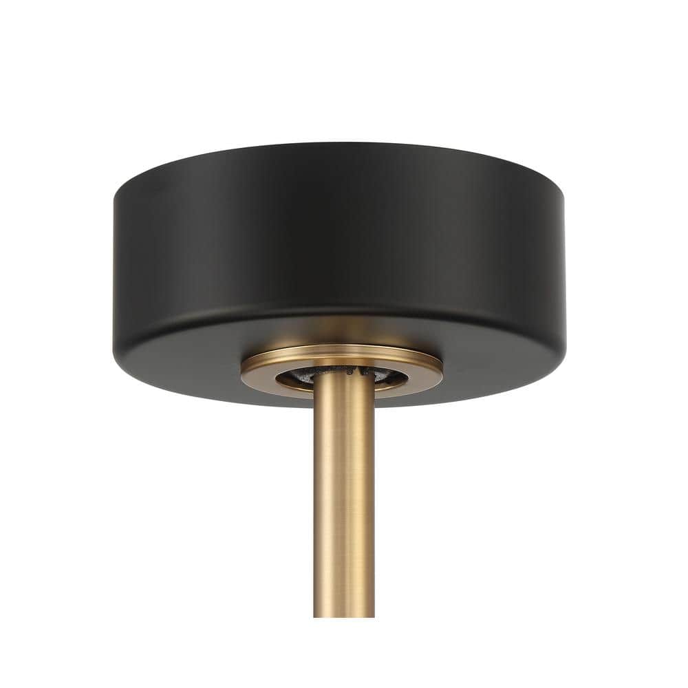 Taylor 20'' Flat Black and Satin Brass Ceiling Fan with LED Light and Remote