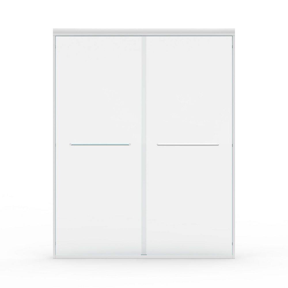 56 in.-60 in. W x 72 in. H Double Sliding Framed Bathroom Shower Door with 1/4 in. Tempered Glass in White price history on PriceWatchPro
