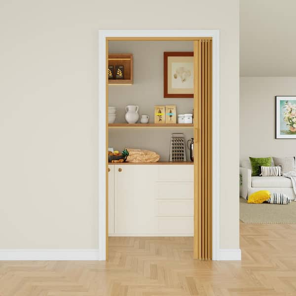 aruco15冊 ARK DESIGN Blackout Door 36 in. x 80 in. Oak Vinyl PVC Accordion