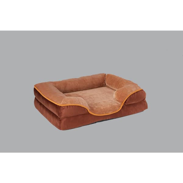 maocao hoom Pet Bed for Small Dogs and Cats with Washable Removable Cover Non-Slip Base Waterproof Liner Egg Crate Foam, Small