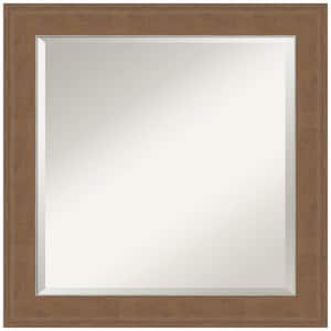 Medium Square Alta Medium Brown Beveled Glass Casual Mirror (24.5 in. H x 24.5 in. W)