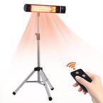 1500-Watt Electric Indoor/Outdoor Infrared Carbon Tech Portable Space Heater Wall Heater with Tripod Mount and Remote
