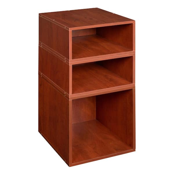 Regency 26 in. H x 13 in. W x 13 in. D Cherry Wood 3-Cube Organizer