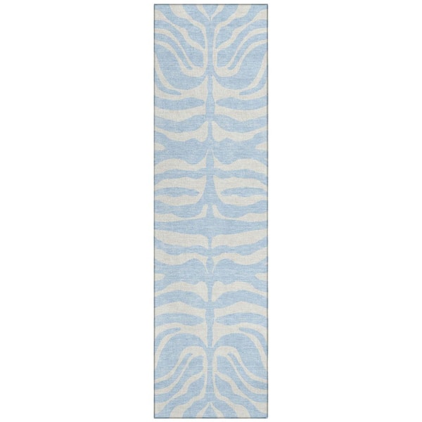 Chantille Machine Washable Indoor/Outdoor Abstract ACN1042 Sky 2 ft. 3 in. x 7 ft. 6 in. Area Rug