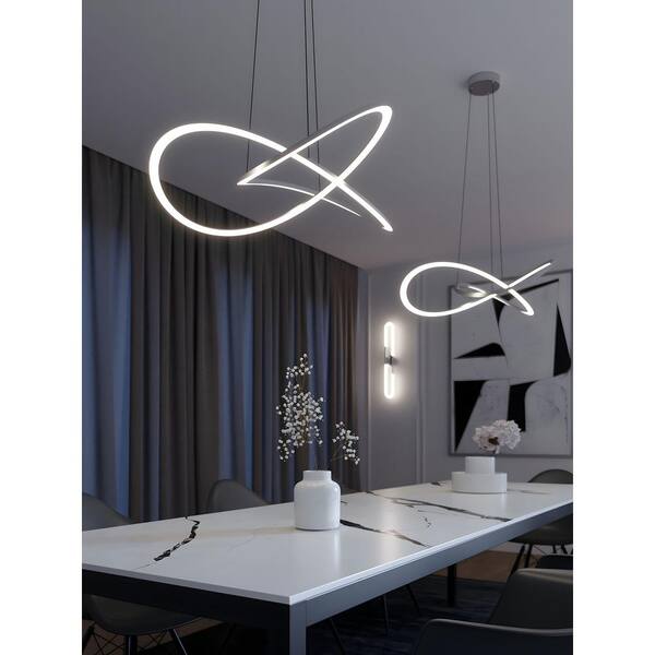 AFX Celeste 40-Watt 1 Light Satin Nickel Statement Integrated LED
