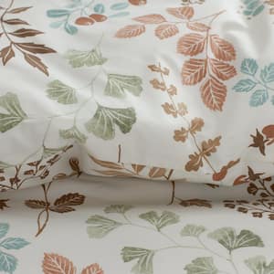 Company Cotton Autumus Leaf Multi Cotton Percale Sheet Set