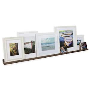 Ted Wall Mount Extra Long Narrow Picture Ledge Shelf Display : 60 Inch : Torched Brown