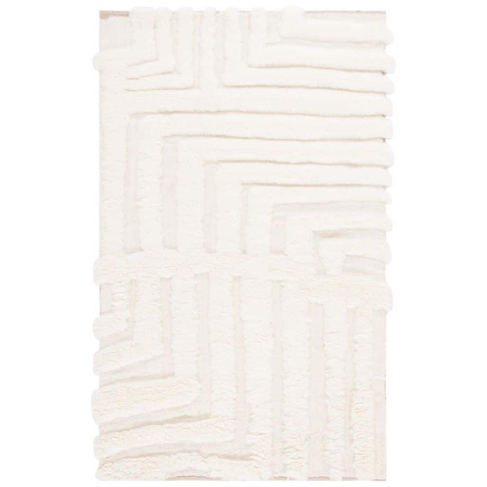 Casablanca 4 ft. x 6 ft. Ivory High-Low Geometric Area Rug price history on PriceWatchPro