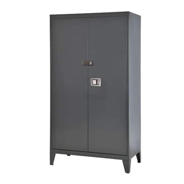 Sandusky Heavy Duty Steel Freestanding Garage Cabinet in Charcoal (36 in. W x 79 in. H x 18 in. D)