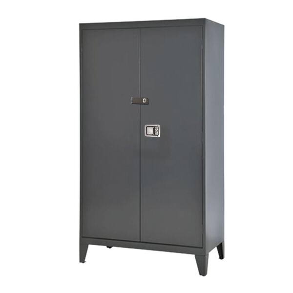 Sandusky Heavy Duty Steel Freestanding Garage Cabinet in Charcoal (36 in. W x 79 in. H x 24 in. D)