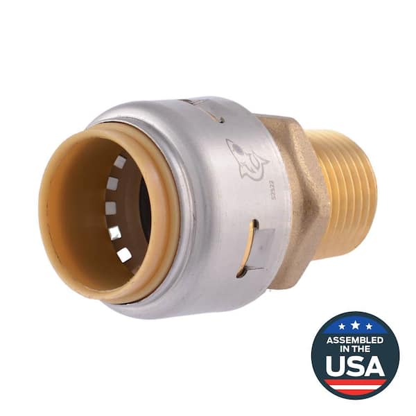 SharkBite Max 3/4 in. Push-to-Connect x 1/2 in. MIP Brass Reducing Adapter Fitting