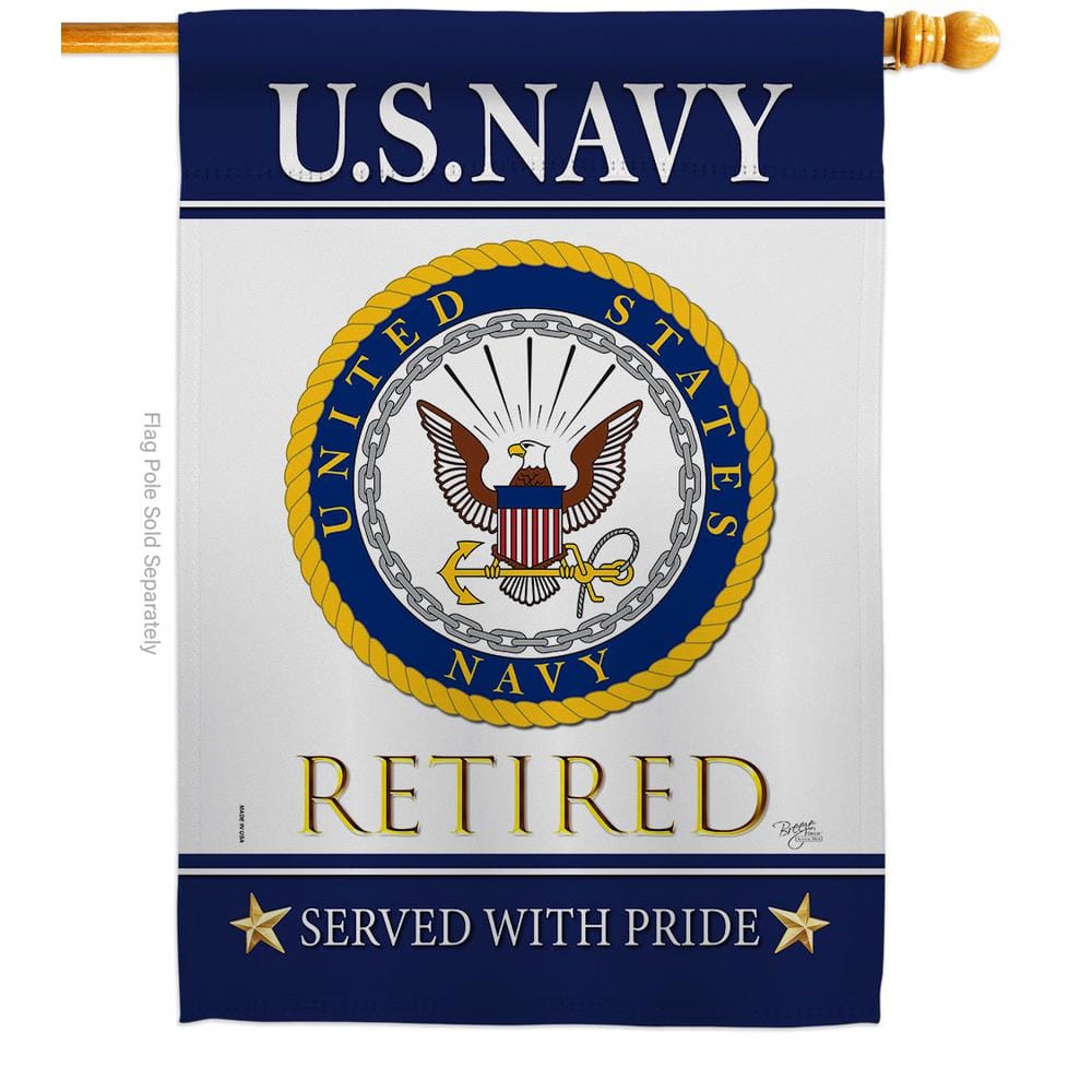 US Navy Midshipmen N-Star 28" x 40" Double Sided House Flag 