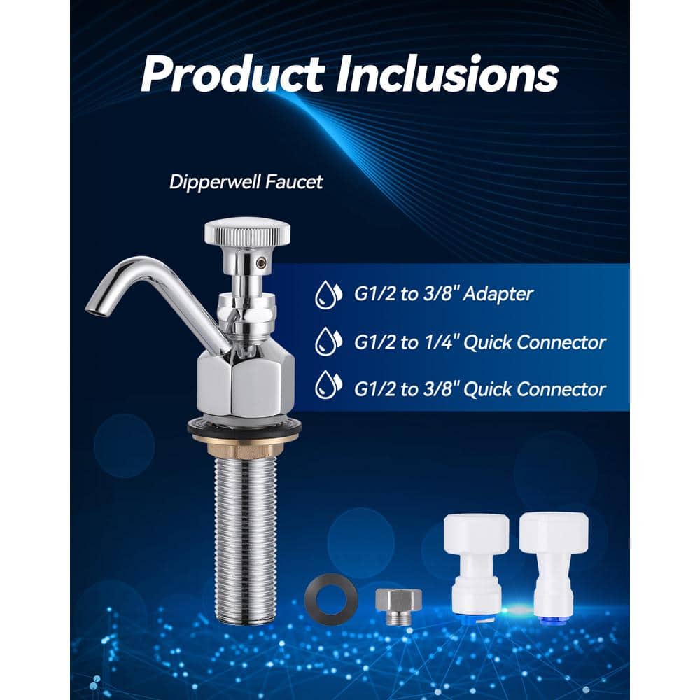 Polished Chrome Single Handle Deck Mount Kitchen Faucet